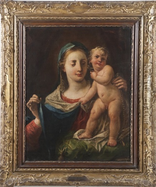 Madonna Col Bambino Oil Painting - Gaspare Diziani