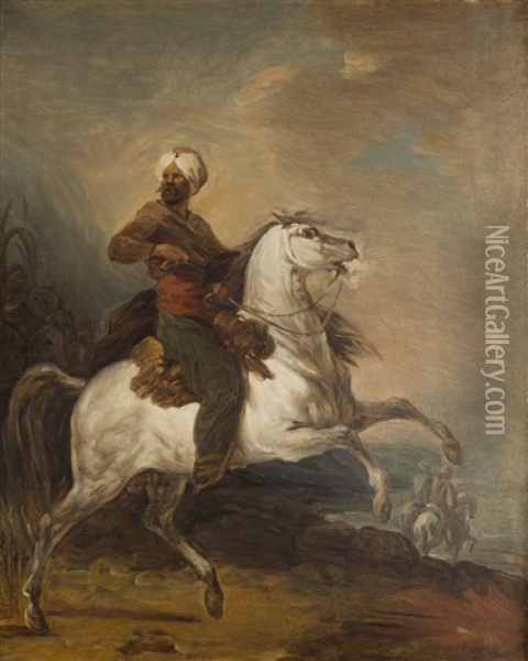 Oriental Rider Oil Painting - Aleksandr Osipovich Orlovsky