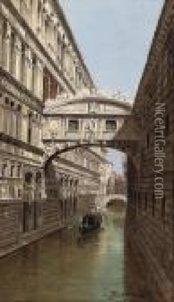 The Bridge Of Sighs, Venice Oil Painting - Antonietta Brandeis