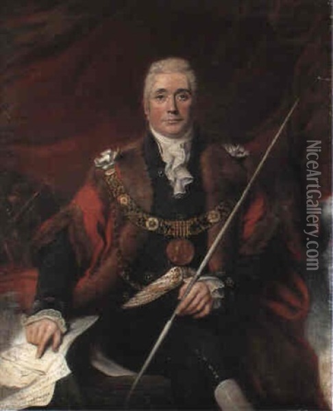 Portraet Af John Cash, Borgmester I Dublin Fra 1814 Oil Painting - Thomas Cooley