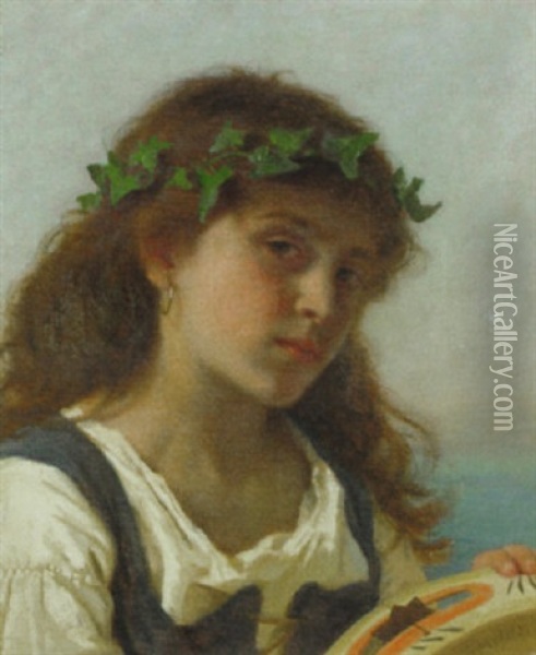 The Tambourine Girl Oil Painting - Sophie Anderson
