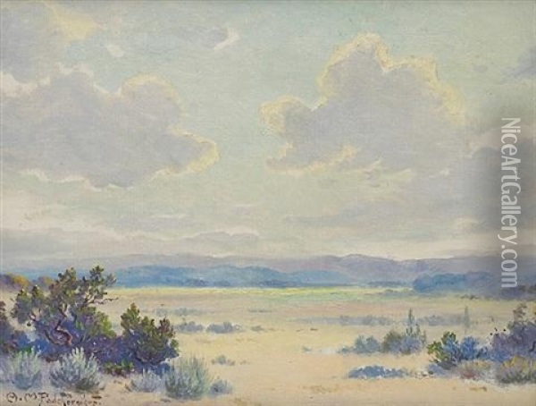 Clouds Over A Vast Desert Landscape Oil Painting - Alexis Matthew Podchernikoff