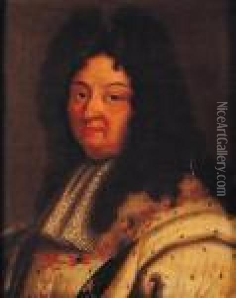 Louis Xiv Oil Painting - Hyacinthe Rigaud