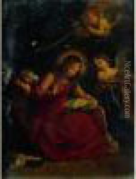 La Vierge Cousant Entouree D'anges Oil Painting - Guido Reni