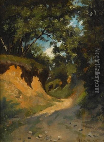 A Country Lane Oil Painting - Henri-Joseph Harpignies