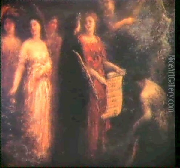 Hommage A Schumann Oil Painting - Henri Fantin-Latour