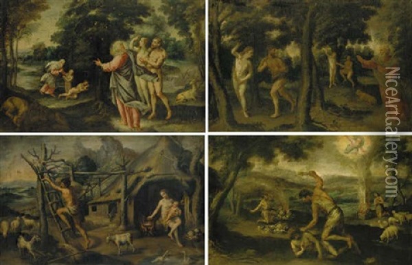 Genesis, Chapters 2-4: God With Adam And Eve In The Garden Of Eden Oil Painting - Pedro Orrente