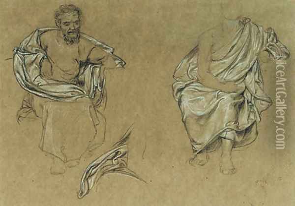 Three studies for the Grill Room of the South Kensington Museum Oil Painting - Sir Edward John Poynter
