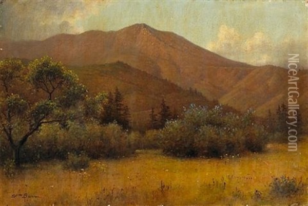 Tamalpais With Ceaonothus Oil Painting - William Barr
