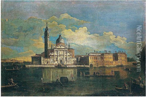 Venice, A View Of The Church Of San Giorgio Maggiore Taken From The Bacino Di San Marco Oil Painting - Francesco Guardi