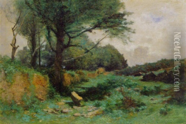 Landschaft In Der Bretagne Oil Painting - Gustave Eugene Castan