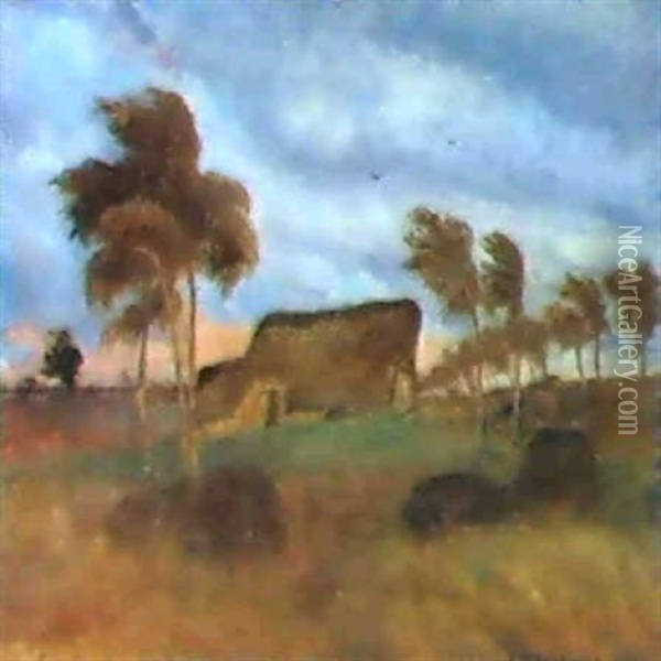 Haus Im Moor Oil Painting - Otto Modersohn