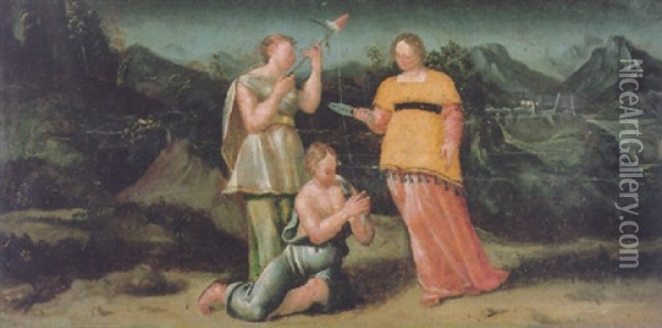 The Three Fates Oil Painting - Girolamo dai Libri