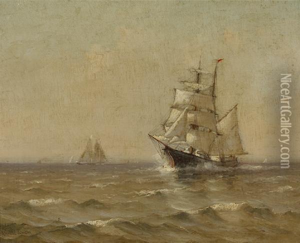 Brig Bound In Oil Painting - Marshall Johnson