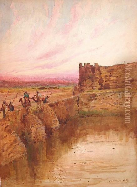 The Pools Of Solomon, Near Bethlehem Oil Painting - Henry Andrew Harper