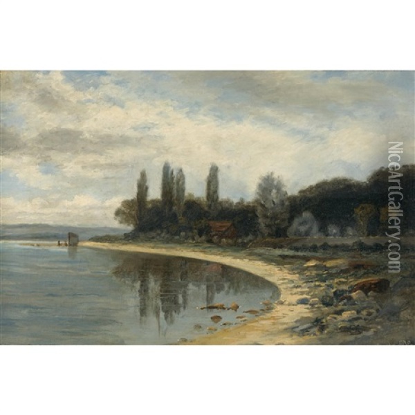 Einsame Bucht Mit Auenwald Oil Painting - Edouard Daliphard