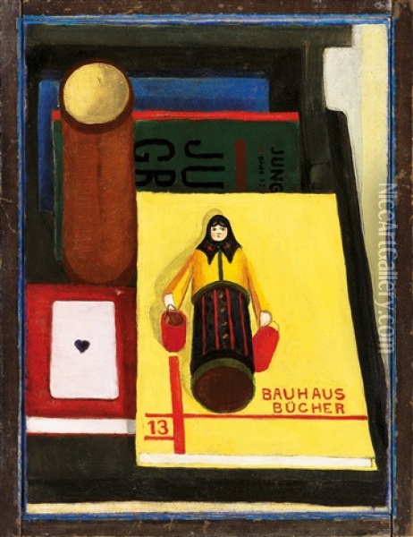 Still-life With Bauhaus Book Oil Painting - Istvan Desi Huber