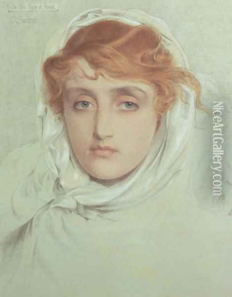 The White Mayde of Avenel, 1902 Oil Painting - Anthony Frederick Sandys