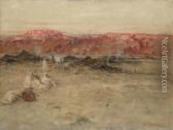 Camp Berbere Dans Les Contreforts De L'atlas Oil Painting - Henri Julien Rousseau