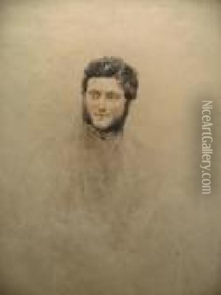 Portrait Of A Bearded Man Oil Painting - John Linnell