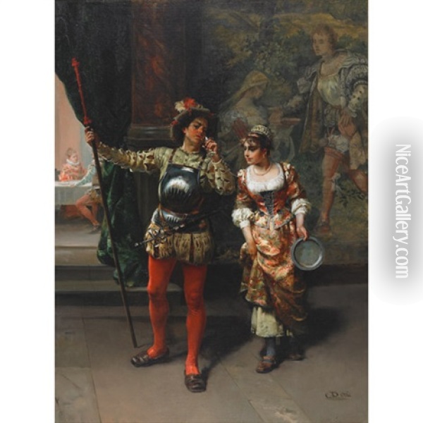 The Uninvited Guest Oil Painting - Cesare Auguste Detti