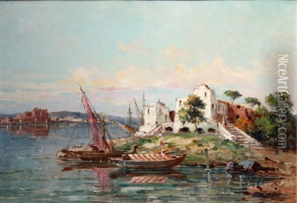 Paysage A Bizerte Oil Painting - Gustave Mascart