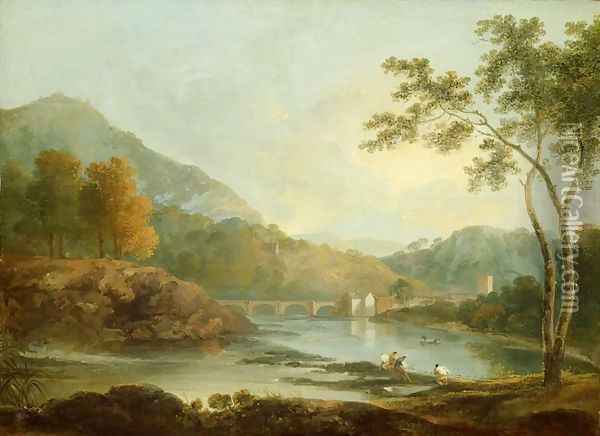 Castell Dinas Bran, Llangollen, c.1771 Oil Painting - Richard Wilson