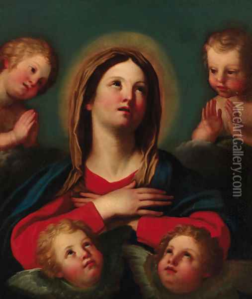 The Assumption of the Virgin Oil Painting - Francesco Albani