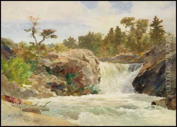 River Rapids Oil Painting - Lucius Richard O'Brien