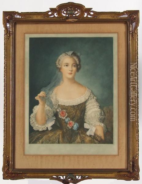 Portrait Of Madame Sophie After Nattier Oil Painting - William Anderson