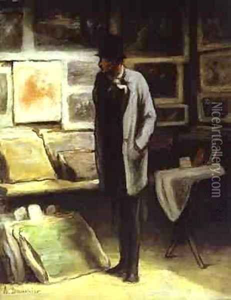 The Etching Amateur 1863-65 Oil Painting - Honore Daumier