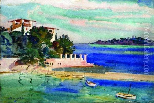 Villa Kerylos Oil Painting - Boleslaw Buyko