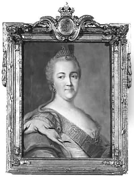Catherine II 1729-96 Oil Painting - Vigilius Erichsen