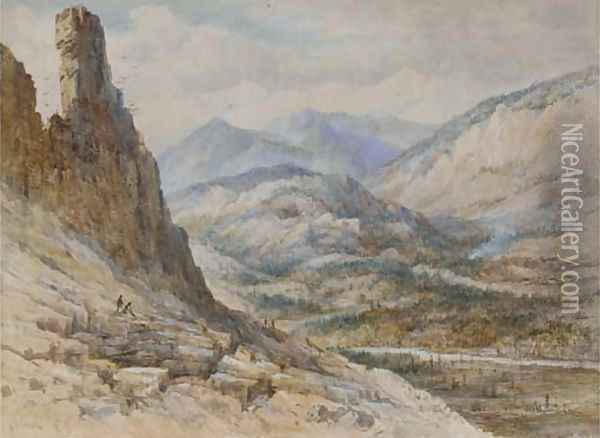 Big Horn Mountain, Wyoming Oil Painting - Washington F. Friend