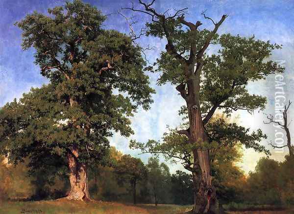 Pioneers Of The Woods Oil Painting - Albert Bierstadt