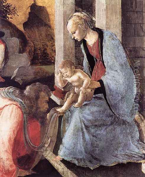 Adoration of the Magi (detail 2) 1465-67 Oil Painting - Sandro Botticelli