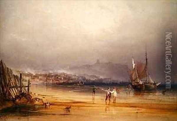 Scarborough Oil Painting - Anthony Vandyke Copley Fielding