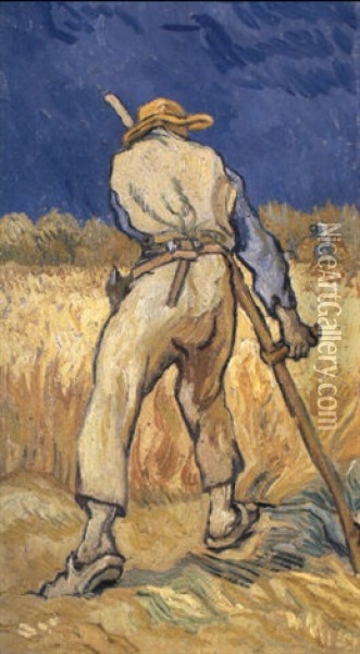 Le Moissonneur (d'apres Millet) Oil Painting - Vincent Van Gogh