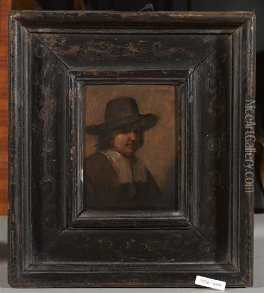 Portrait Eines Mannes. Oil Painting - Rembrandt Van Rijn