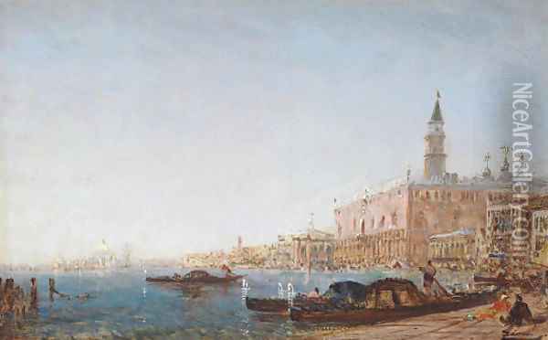 The Doge's Palace, Venice Oil Painting - Felix Ziem