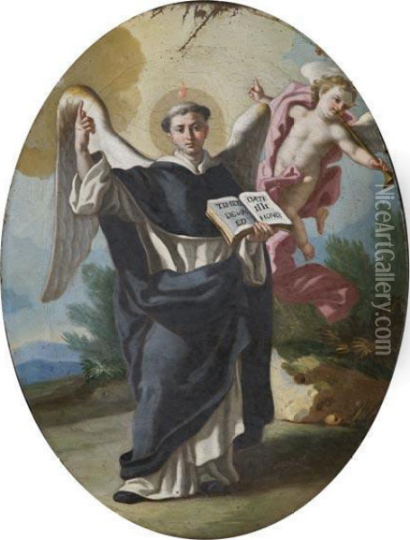 San Vincenzo Ferrer Oil Painting - Francesco de Mura