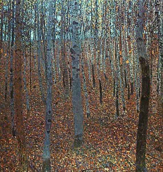 Beech Forest Buchenwald I Oil Painting - Gustav Klimt