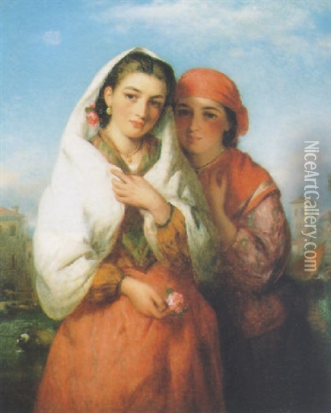 Gypsy Girls Oil Painting - Charles Baxter