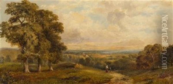 English Landscape Oil Painting - Alfred Glendening Jr.