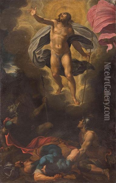 Cristo Risorto Oil Painting - Cristoforo Pomarancio (Roncalli)