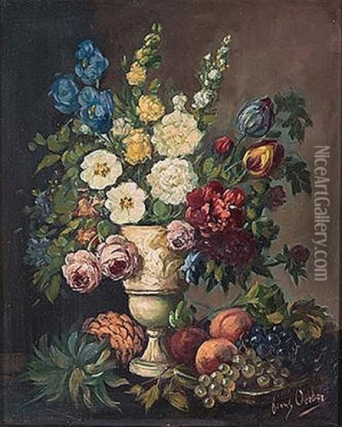 Floral Still Life Oil Painting - Frans David Oerder