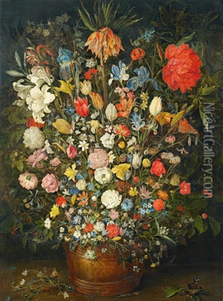 Blumenstillleben. Kopie Nach Jan Brueghel Oil Painting - Hans Thiele