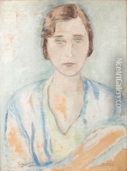 Portret Leny Oil Painting - Leopold Gottlieb