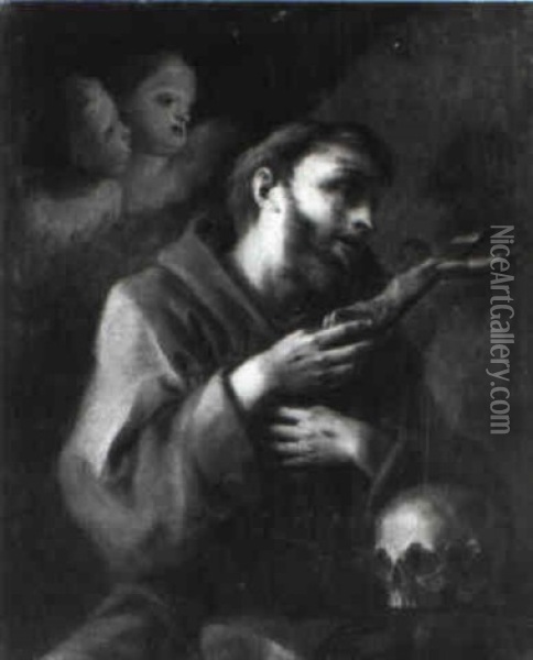 San Francesco Penitente Oil Painting - Pietro Bardellino