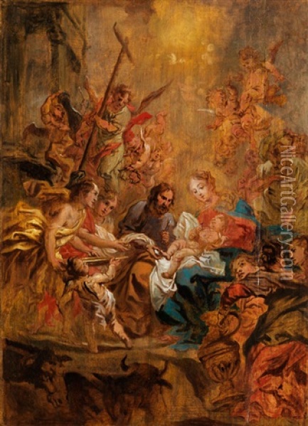 Die Beschneidung Christi Oil Painting - Cornelis Schut the Elder